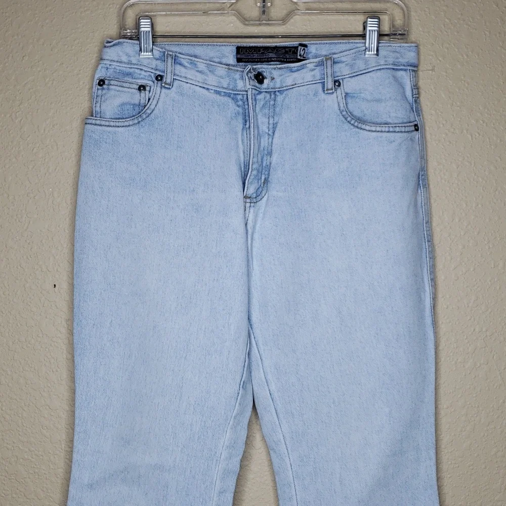 Impacto 100% Cotton Boot Cut Floral Embroidered Jeans Size 42 Hippie Y2K Frayed